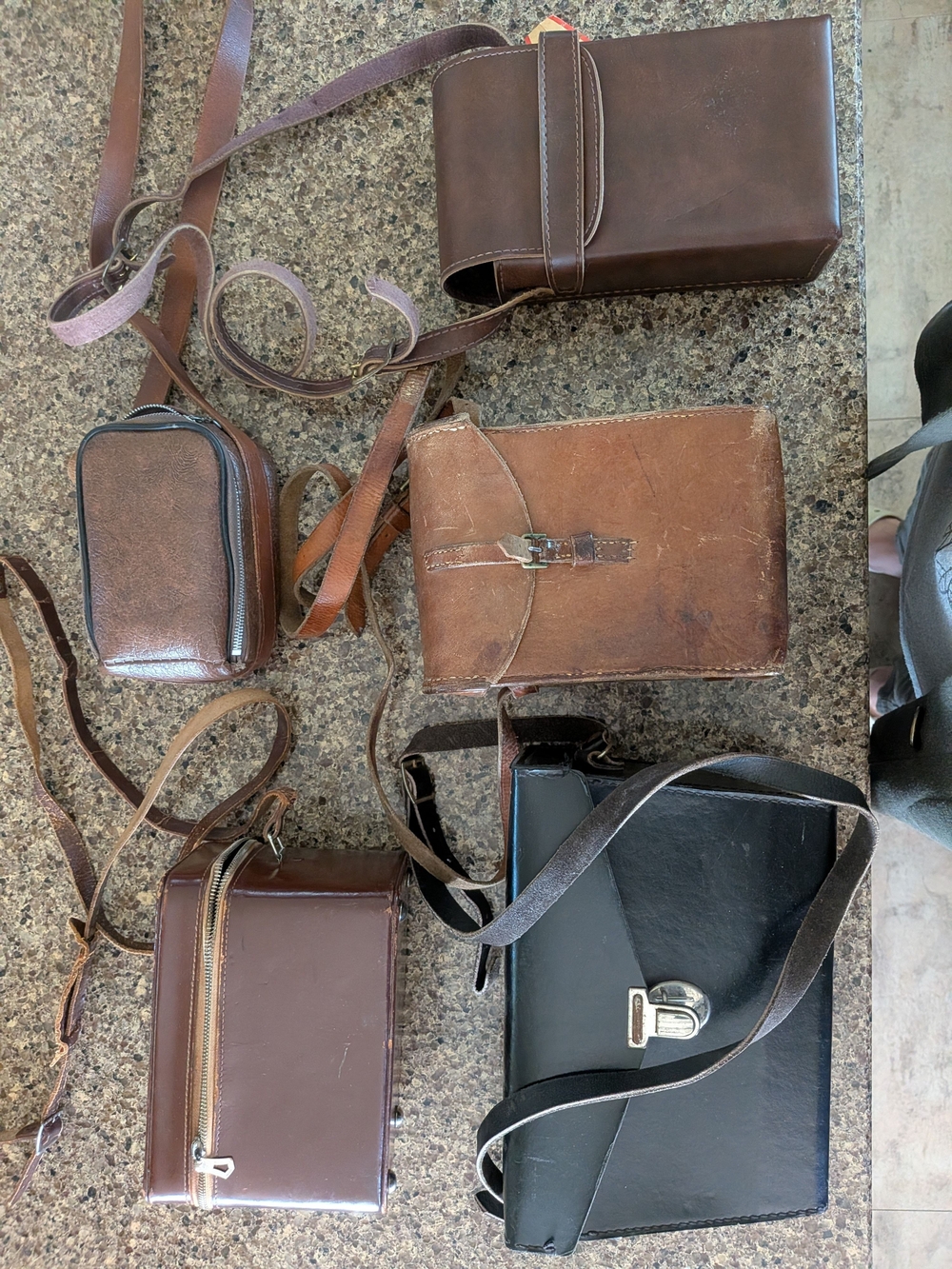 Lot of 5 Vintage Camera Bags